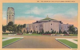 Shrine of the Little Flower Church Detroit Michigan MI 1941 Postcard C57 - £2.33 GBP
