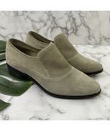 Free People Suede Ankle Booties Shooties Size 37.5 Taupe Gray Point Toe ... - $54.14 CAD