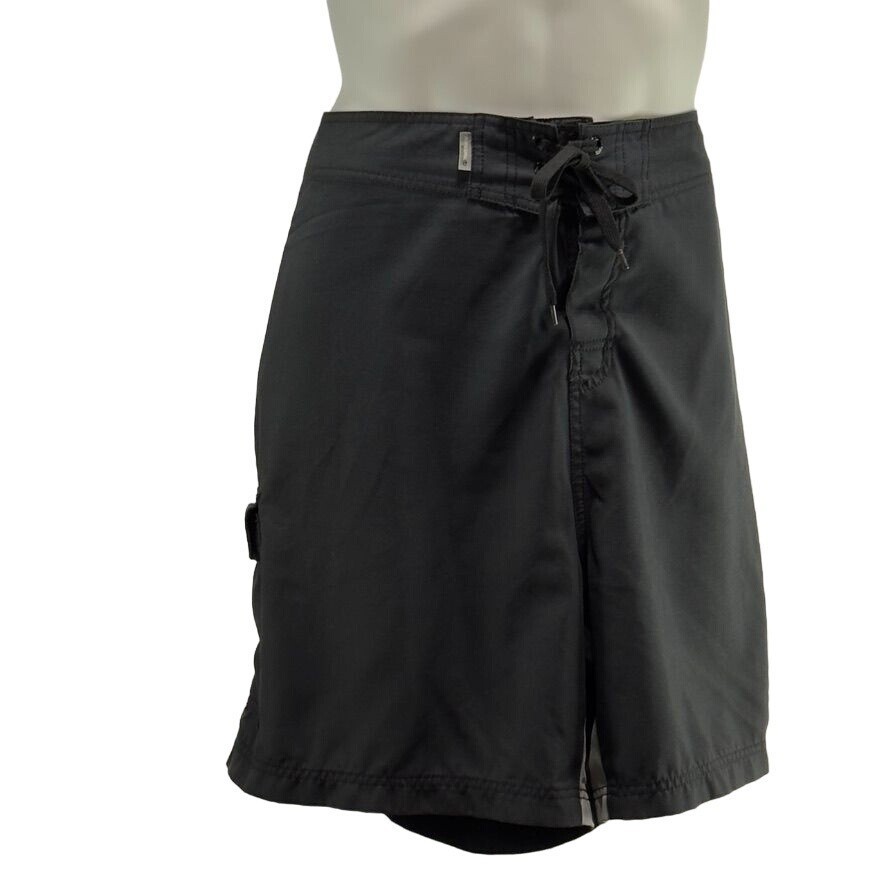 RIP CURL Men&#39;s Boardshorts Black Polyester Drawstring Pocket Details Siz... - £16.91 GBP