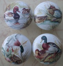 Cabinet Knobs Game Birds Duck Woodduck Duck Mallard Bird (4) Pretty - £15.87 GBP