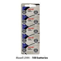 Maxell LR44 Alkaline 1.5 Volt Battery Hologram (100 Batteries) L1154 AG13 A76 - £48.75 GBP