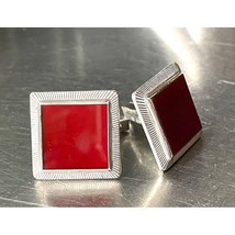 EUROPEAN 800 SILVER &amp; CARNELIAN CUFF LINKS SKY - £66.40 GBP