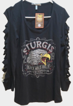 Sturgis 2019 Black Hills Rally Motorcycles South Dakota Women T-Shirt XL... - $14.17