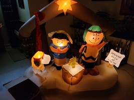 Gemmy 6&#39; Wide Peanuts Nativity Scene Xmas Christmas Play Inflatable (Repair)* - £67.36 GBP
