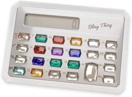 Calabria Gemstone Basic Desktop Calculator Silver Standard Function Larg... - $38.99