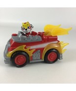 Paw Patrol Mighty Pups Super Paws Deluxe Fire Truck Marshall Figure Spin... - £29.54 GBP