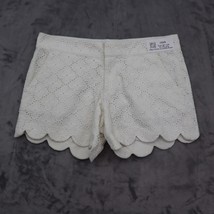 Lilly Pulitzer Shorts Womens 2 White Lace Floral Buttercup Mid Rise Bottoms - £28.40 GBP