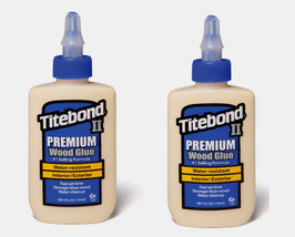 2~ Titebond II PREMIUM WOOD GLUE 4 oz. Cream Water-Resist Interior/Exter... - £26.57 GBP