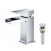COMBO: Waterfall Single Lavatory Faucet KBF1004 + Pop-up Drain/Waste KPW... - £117.73 GBP