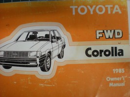 1985 TOYOTA COROLLA OWNERS OPERATORS MANUAL - $15.87