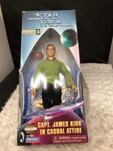 Playmates Toys Star Trek Captain James Kirk In Casual Attire 9 Warp Fact... - $16.99