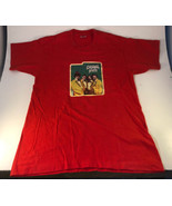Vintage Pearl Jam Shirt M 1995 Spin Ten Club RED VS Single Stitch - £97.76 GBP