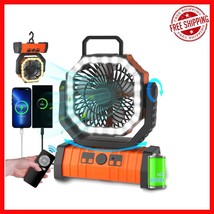 Versatile 3-in-1 Camp Fan: LED Lantern, Power Bank &amp; Remote-Controlled 2... - $1,307.86 MXN