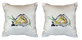 Pair of Betsy Drake Oyster No Cord Pillows 18 Inch X 18 Inch - £62.14 GBP