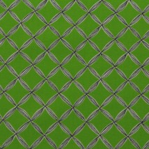 Covington Quincy Grass Green Trellis Black Multipurpose Fabric By Yard 54&quot;W - £7.61 GBP