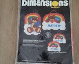 Dimensions Plastic Canvas Needlepoint Rainbow Teddy Bear Room Set NEW NO... - £8.55 GBP