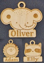 Personalised Keyring Wooden Engraved Gift Name - £2.96 GBP