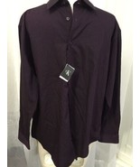 Calvin Klein Men&#39;s Dress Shirt Slim Fit Purple &amp; Black Striped Size XL New! - £27.30 GBP