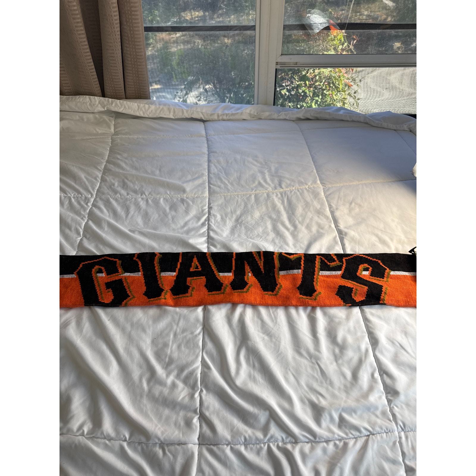 San Francisco Giants FOCO MLB Knit Scarf Orange Black Fringed 58" Genuine  Item image 2