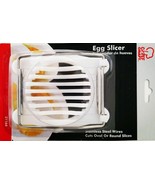 Boiled Egg Mushroom Slicer Stainless Steel Wires White Plastic - £2.33 GBP