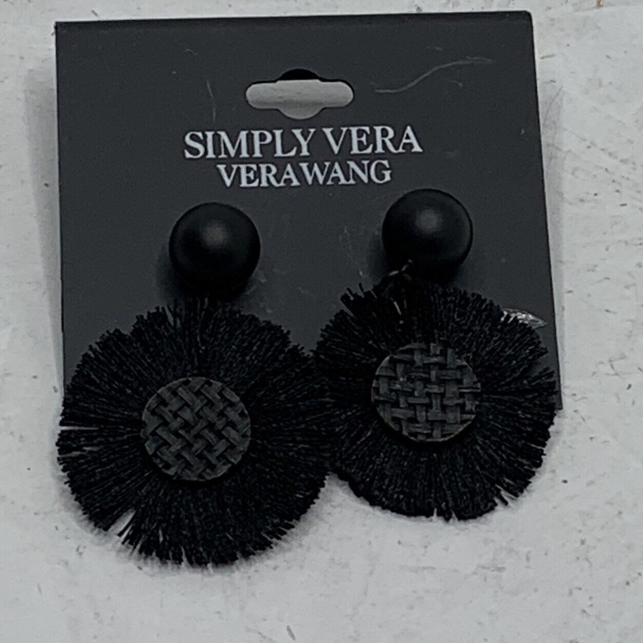Simply Vera NWT vera wang black tassel earrings E3 - $10.79