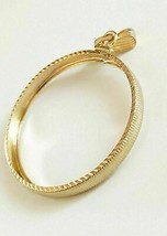 14k Gold Filled Dimaond Cut Bezel Coin $5 Indian Liberty - £28.48 GBP