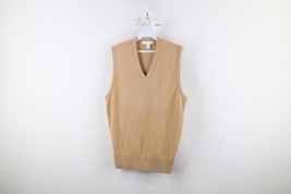 Vintage 90s Streetwear Womens XL Blank Ribbed Knit V-Neck Sweater Vest B... - £39.38 GBP