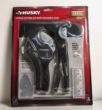 Husky 4-Piece PVC Tube Cutting Kit and Replacement Blades in Foldable Case 90279 - £18.56 GBP
