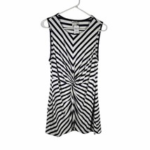 Soma Women&#39;s Asymmetrical Twist Front Tunic Navy White Stripes Med NWT - $15.93