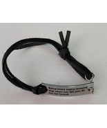 Inspirational Bracelet ~ Being brave means knowing when you... ~ Black &amp;... - $284.83 MXN