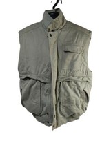 Vintage Expeditions Vest Size L Beige Duck Cloth Canvas Insulated Flanne... - $32.53