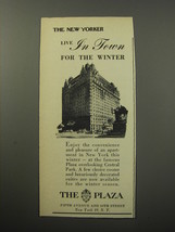 1955 The Plaza Hotel Ad - Live in town for the winter - £14.78 GBP