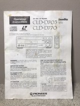 Pioneer CLD-D703 / CLD-D770 Laserdisc CD Owners Instructions Manual (See Pics) - $19.75