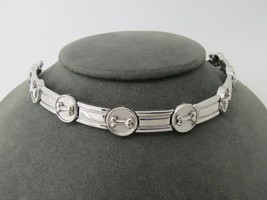 Rare Lisa Welch Dog Bone Link Bracelet Sterling Silver 47.32g Signed 8.5&quot; Unisex - £315.24 GBP
