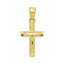 10k Diamond-Cut Cross Pendant - £44.67 GBP