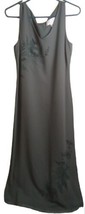  Sophisticate Dress Petite 6 100% Silk Green Sleeveless Maxi Zip - £22.93 GBP