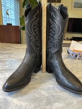 Sanders leather boots Handcrafted in Mexico mens 9.5 D in black 53394 2-... - $82.00