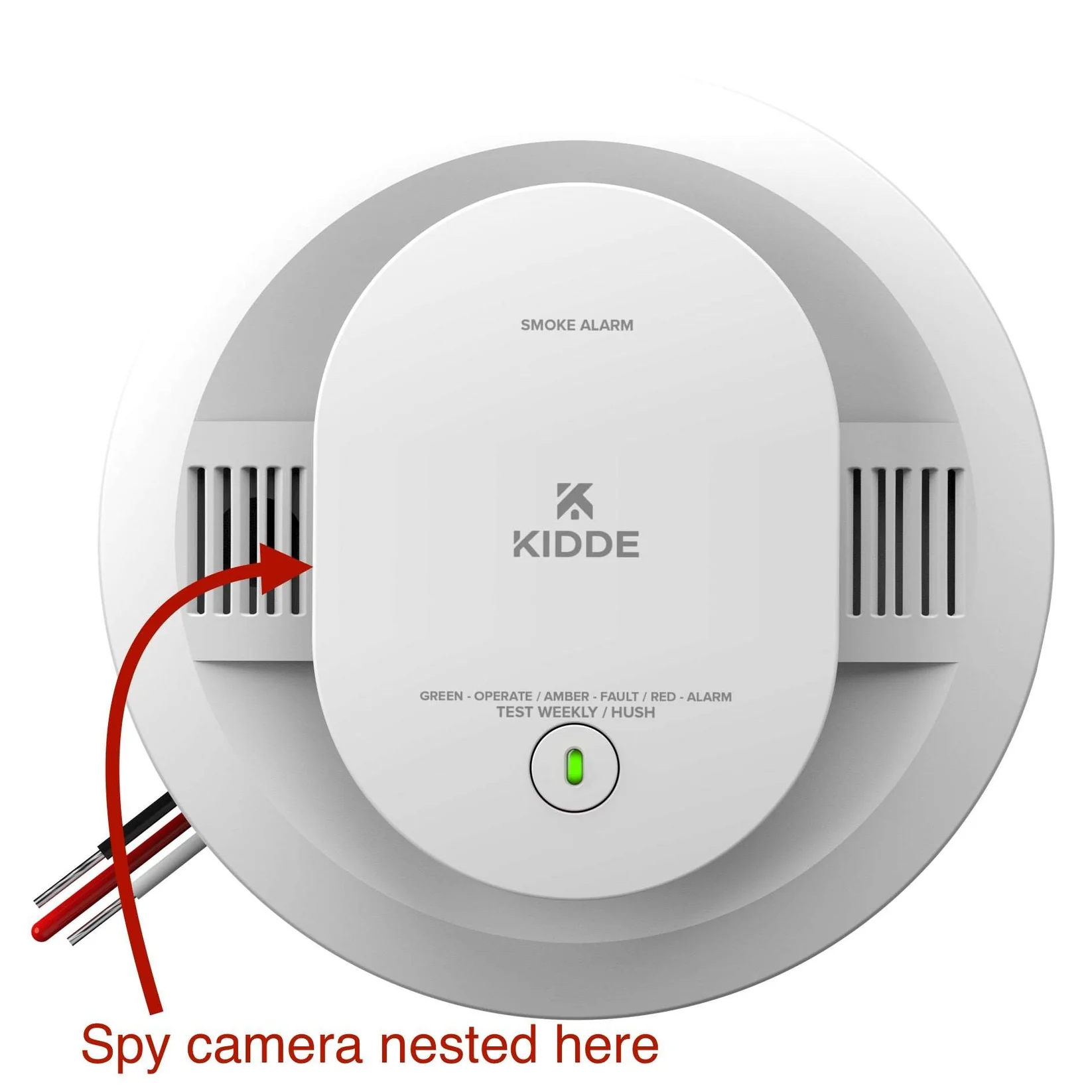 Hardwired Smoke Detector WiFi Hidden Camera Motion Detection 4K/1080P Au... - $249.00