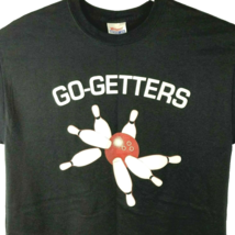 Go Getters Bowling Team Puffy Graphic T-Shirt size Medium Mens Lebowski Strike - £18.45 GBP