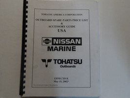 2002 Nissan Marine Hors-Bord de Rechange Parties Prix Liste Accessoire Manuel - £14.42 GBP