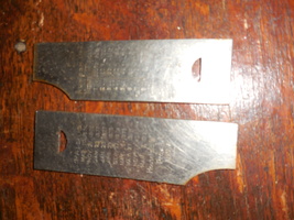 1892 Household VS Slide Plates Pair Front &amp; Rear Genuine Antique Working Parts - £19.93 GBP
