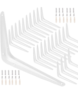 Heavy Duty 24-Pack White Shelf Brackets with Screws and Expansion Tubes - $29.84