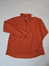 Old Navy Orange FLEECE Partial Zip Jacket Size Medium Mock Collar - $18.20