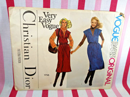 Vintage Vogue 1756 Christian Dior Paris Original UNCUT Pullover Jumper Size 10 - £3.98 GBP