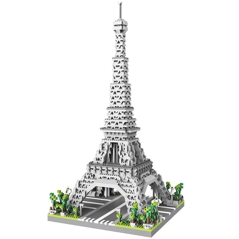 Moc Paris Tower Street View Building Block Mini Diamond Small Particle Assembly  - £5.34 GBP