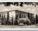 Hotel Datji Street View Tirana Albania 1940s B&amp;W Chrome Postcard K6 - $6.88