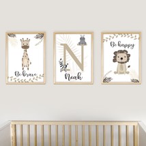 Gender-Neutral Kids Room Posters With Wild Animals, Personalized Poster ... - $14.90