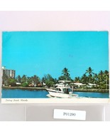 Delray Beach Florida 1970s 4x6 Postcard 1979 Fishing Boat Intercoastal W... - $9.89