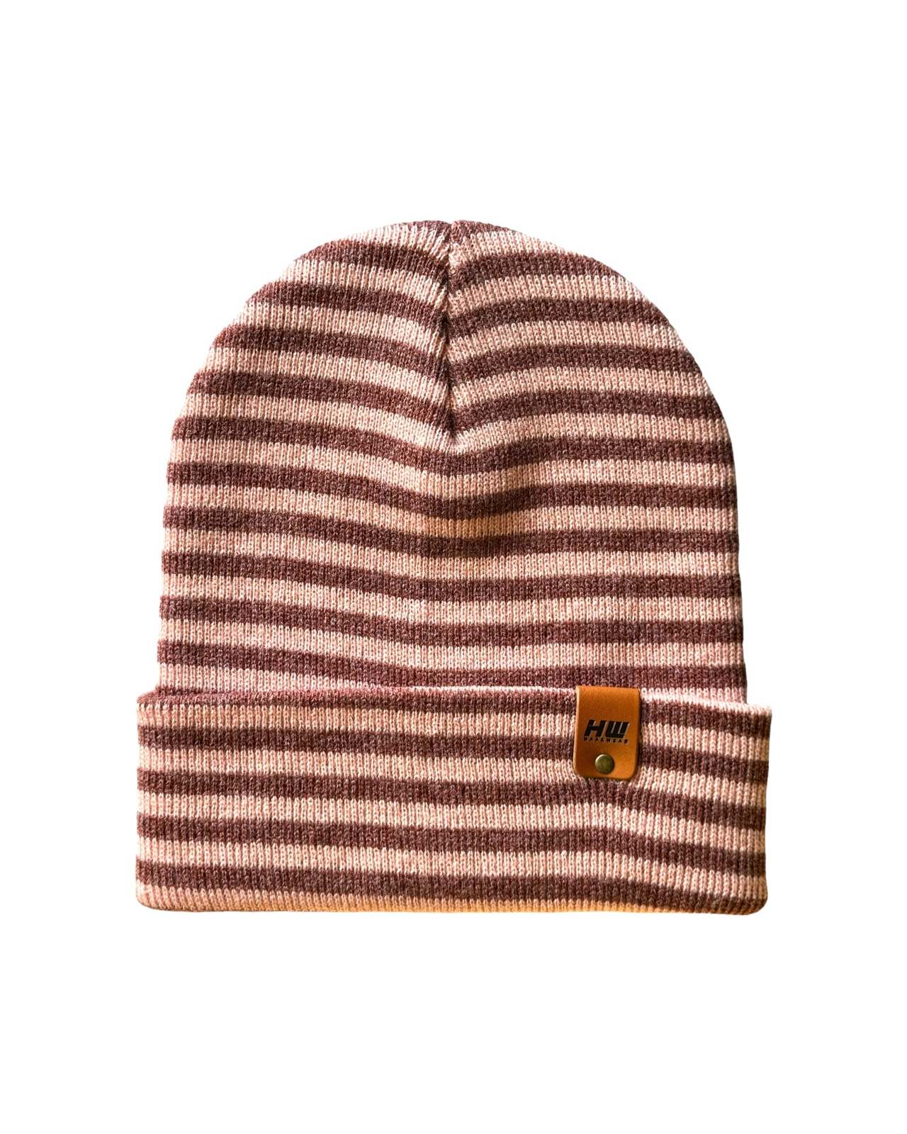 HAAKWEAR Classic RORO Cuffed Beanie / Hat - Burgundy / Pink, Made in USA - $29.00