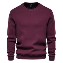 AIOPESON Cotton O-neck Sweatshirts Men Casual Solid Color Pullover Hoodies Men N - £113.68 GBP